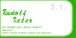 rudolf keler business card
